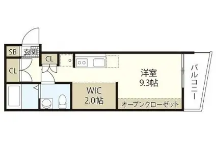 プリマヴェーラ大野ANNEX(ワンルーム/3階)の間取り写真