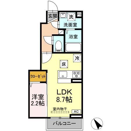 サンライト(1LDK/1階)の間取り写真