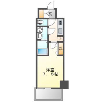 プライマル名古屋今池(1K/6階)の間取り写真