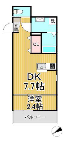 GAZELLE NOAH尼崎尾浜1(1DK/3階)の間取り写真