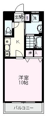 ファースト米山(1K/4階)の間取り写真