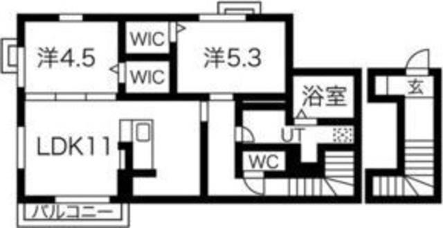 シャラロステ(1LDK/2階)の間取り写真