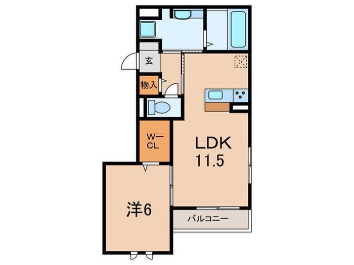 MIYABI II(1LDK/3階)の間取り写真