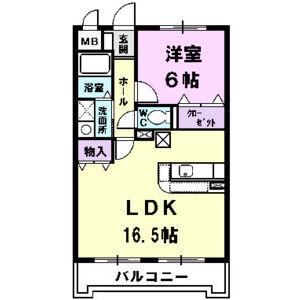 フォルシュ22(1LDK/3階)の間取り写真