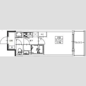 S-RESIDENCE堺湊駅前AZURE(1K/6階)の間取り写真