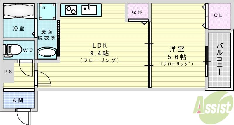 ACT正雀(1LDK/1階)の間取り写真