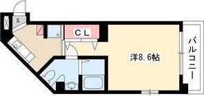 アメニティ吹上(1K/10階)の間取り写真
