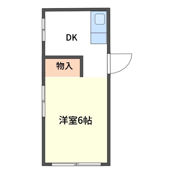 清山荘(1K/2階)の間取り写真