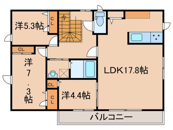 タートルハイム(3LDK/2階)の間取り写真