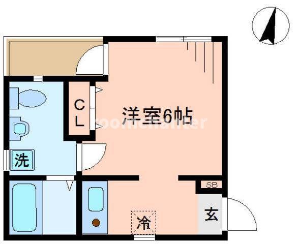 リプル横浜(ワンルーム/3階)の間取り写真