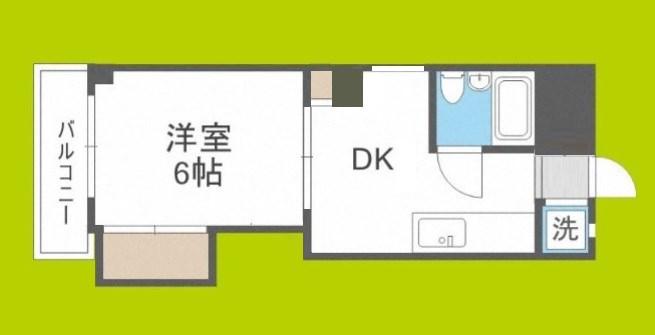 コーポ中瀬(1DK/2階)の間取り写真
