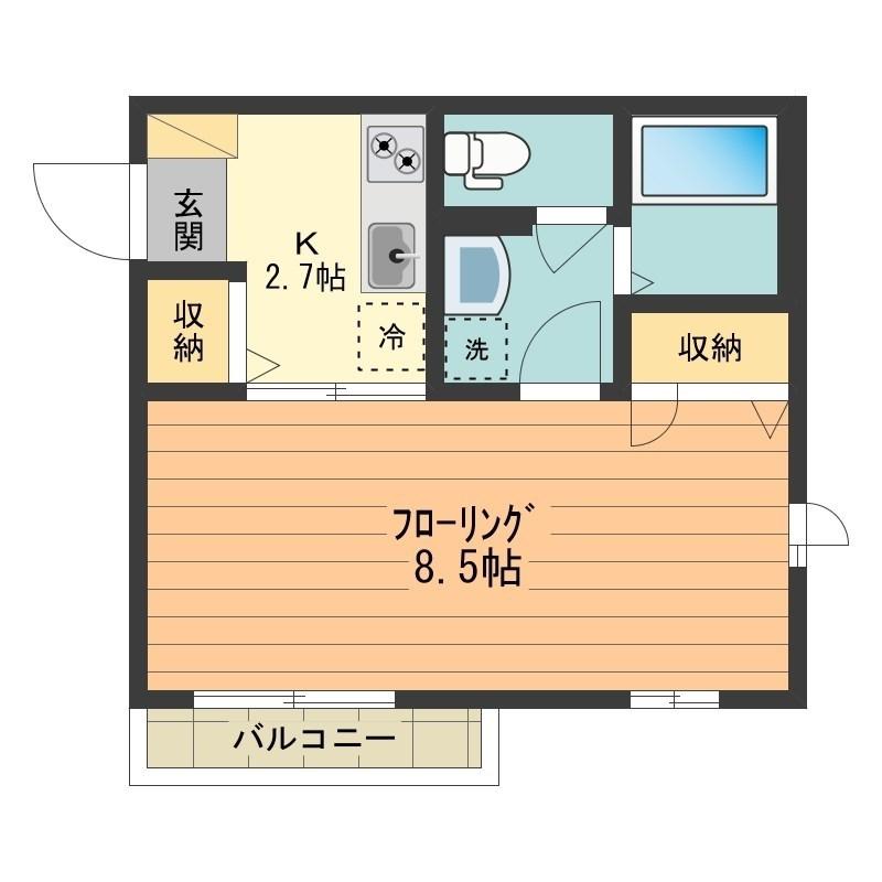 HALE KAPUA(1K/1階)の間取り写真