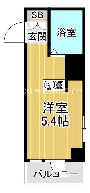 パークサイド上本町駅前(ワンルーム/10階)の間取り写真