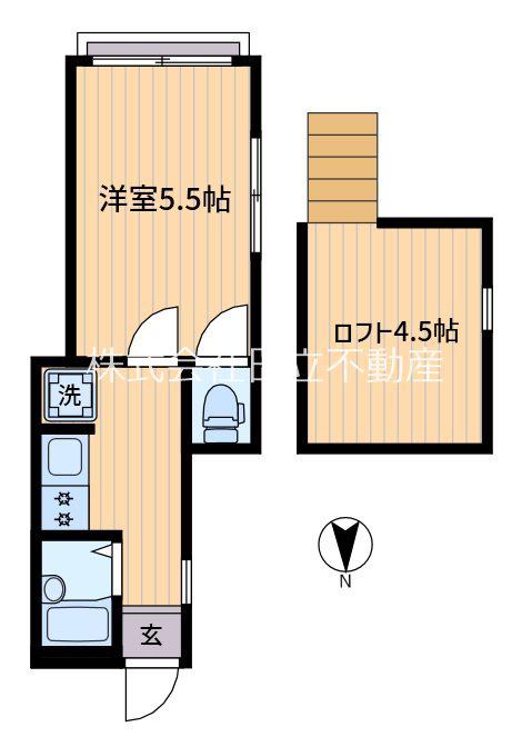 ハイツアイビー(1K/2階)の間取り写真