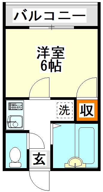 吉野アパート(1K/1階)の間取り写真