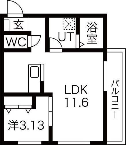 シャルム・リアール(1LDK/2階)の間取り写真