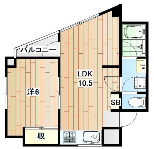 クレインヒル(1LDK/4階)の間取り写真
