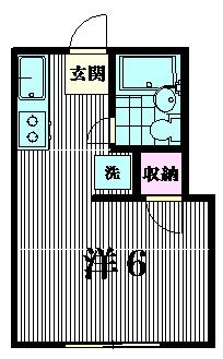 レジデンス西馬込(ワンルーム/1階)の間取り写真
