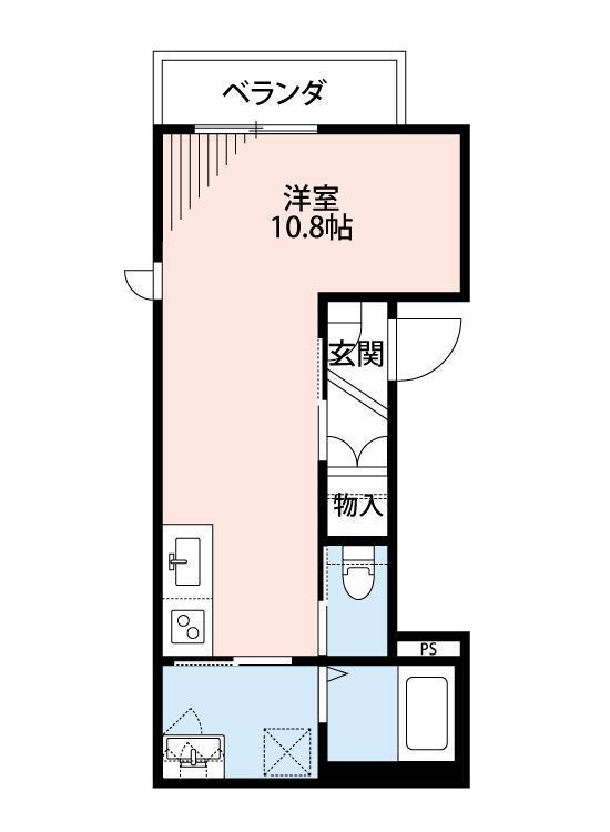 TALO新蒲田(ワンルーム/2階)の間取り写真