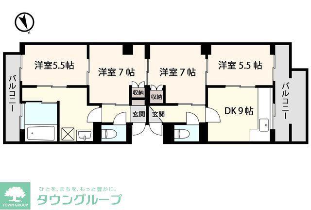 アシスト赤塚マンション(4DK/2階)の間取り写真