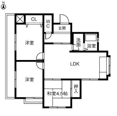 AMBER INAZAWA(3LDK/2階)の間取り写真