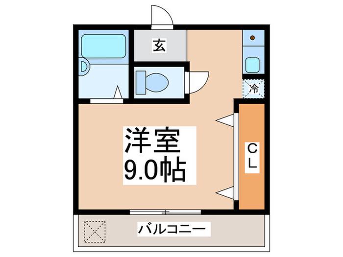 トリヴェール唐国(ワンルーム/2階)の間取り写真