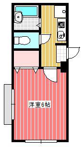 エクセシオール川口(1K/1階)の間取り写真