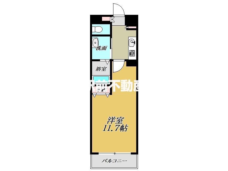 THE RESIDENCE PARK佐賀(1K/3階)の間取り写真