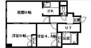 モデュロール(2LDK/3階)の間取り写真