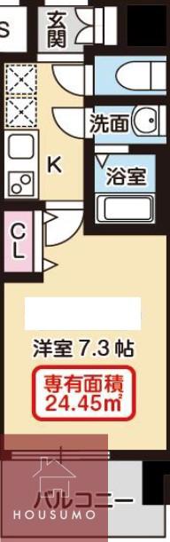 LIVIAZ SHIN-OSAKA CIEL(1K/4階)の間取り写真