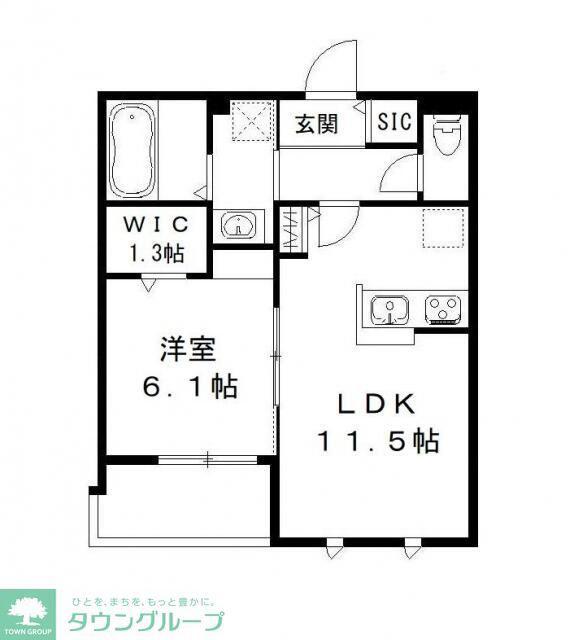 BELLE DOUCE(1LDK/3階)の間取り写真