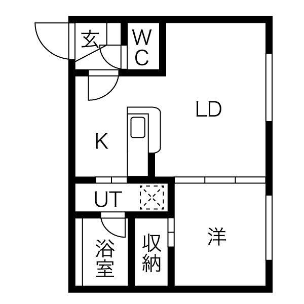GRANDE VITA(1LDK/3階)の間取り写真