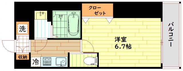 ラグゼ都島北I(1K/7階)の間取り写真