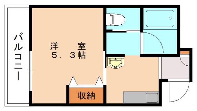 キャンパスシティ正門前I(1K/1階)の間取り写真