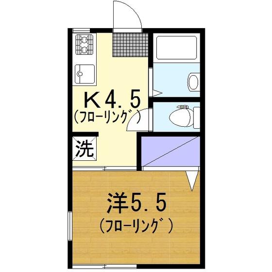 コーポさざんかI(1K/1階)の間取り写真