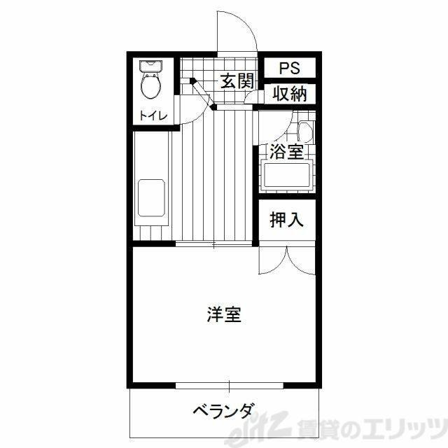 サンメゾン大山(1DK/5階)の間取り写真