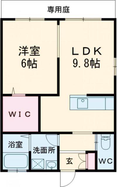 ハイムA&Y II(1LDK/1階)の間取り写真