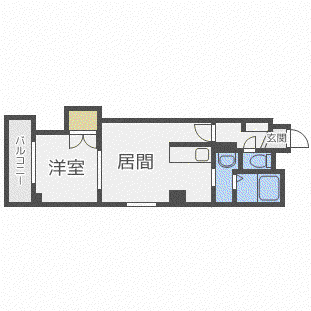 グローリーSYビル(1LDK/2階)の間取り写真