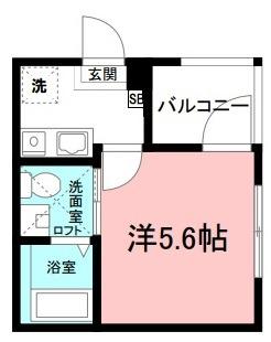 ソレアード相模が丘(1K/3階)の間取り写真