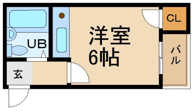 富尾マンション(ワンルーム/2階)の間取り写真