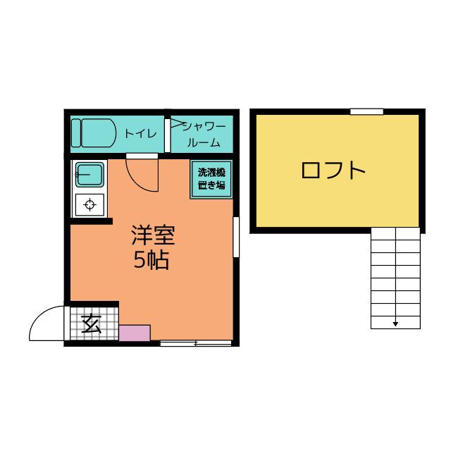 パルマーニャ(ワンルーム/2階)の間取り写真
