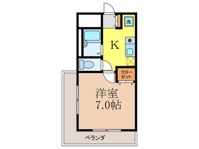 ハイムフロイデ(1K/4階)の間取り写真