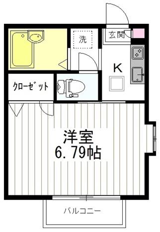 さくら館(1K/1階)の間取り写真
