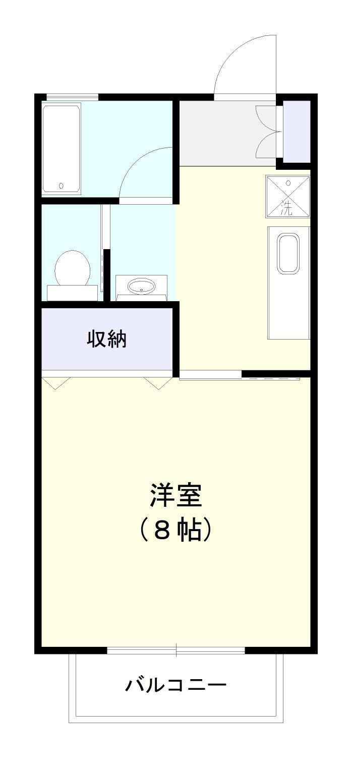 みさきハイツ(1K/2階)の間取り写真
