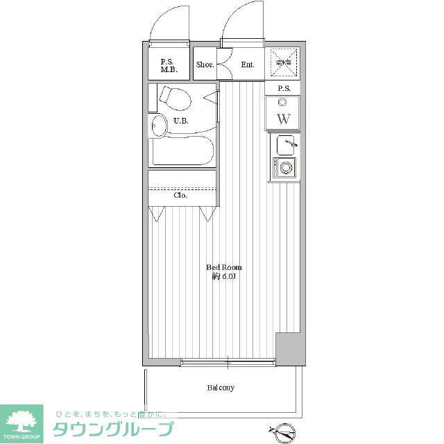 アクト鷺沼(ワンルーム/3階)の間取り写真