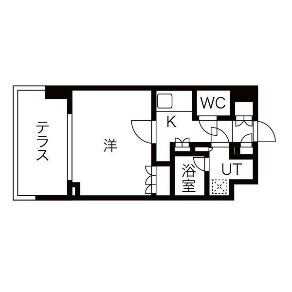 シーズンフラッツ高田馬場リバーサイドノース(1K/1階)の間取り写真