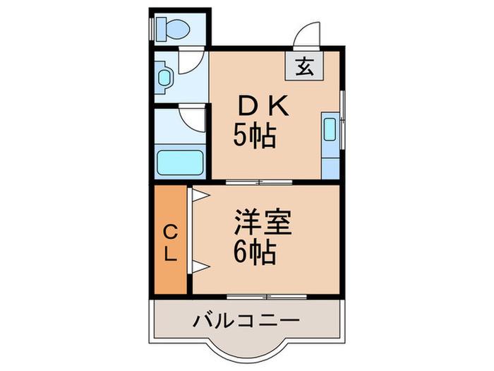エトワールSTG(1DK/5階)の間取り写真