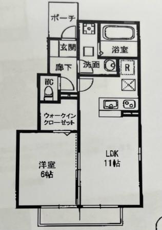 チェリーウェル(1LDK/1階)の間取り写真