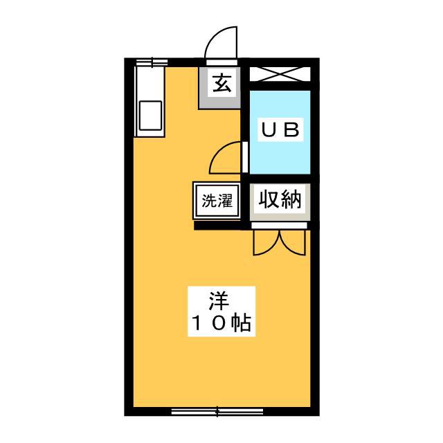 オータム福岡(ワンルーム/1階)の間取り写真