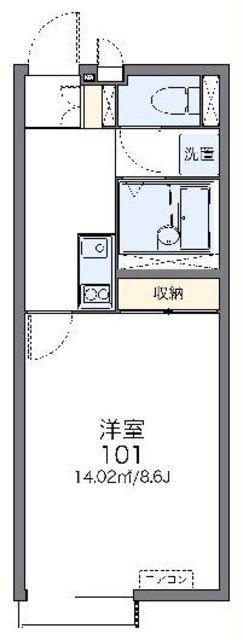 レオネクストセレーネ(1K/2階)の間取り写真